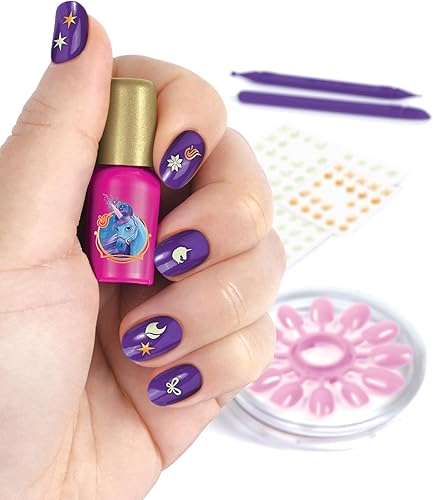 Miniatura 4 de Make It Real Unicorn Academy Star Stables Fountain Nail Spa  Manicuras de unicornio de diseño, confeti de agua burbujeante, esmalte y calcomanías