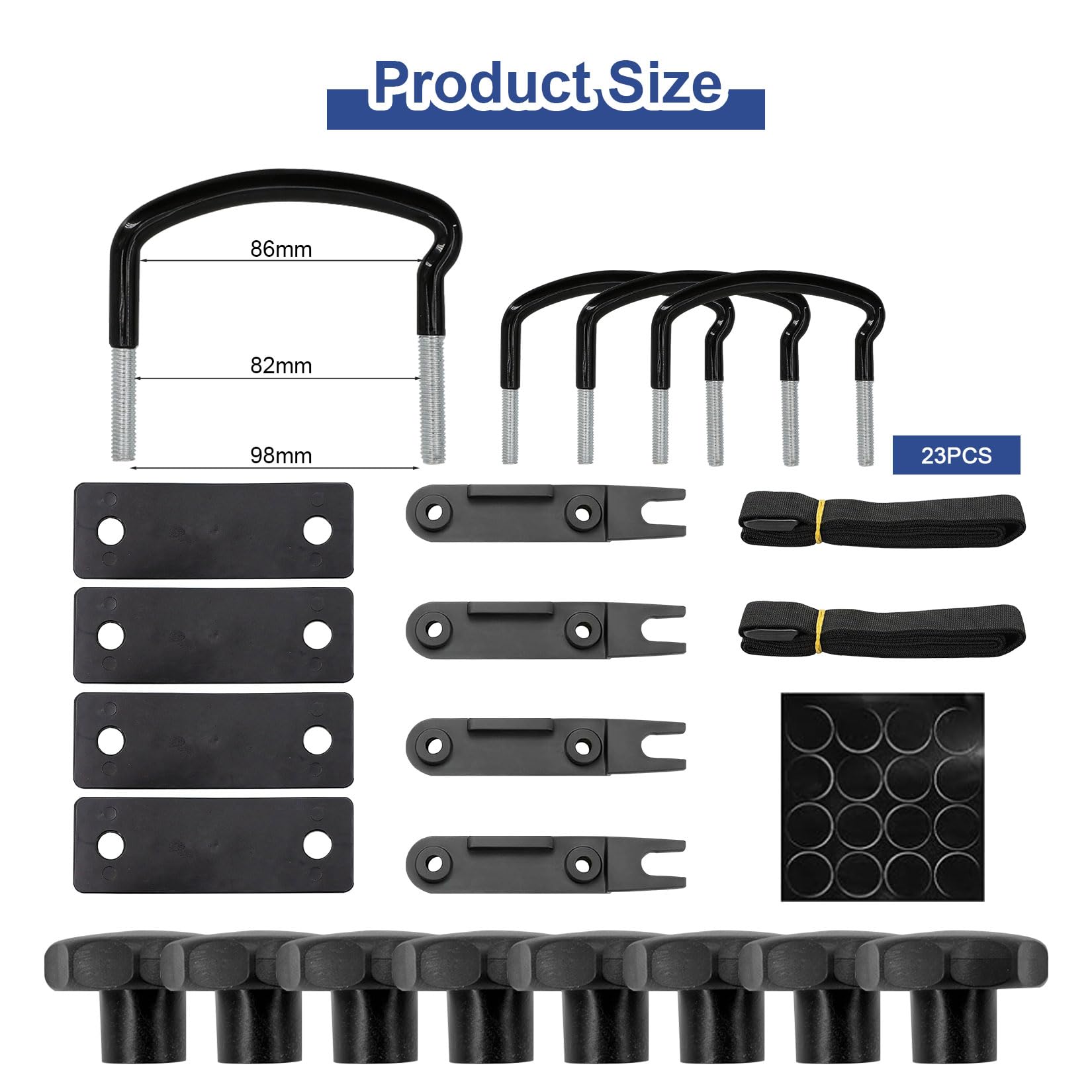 Idota 4 Kit Fissaggio Box Tetto, Staffa a U Kit Fissaggio Box Auto, Universale Kit di Montaggio per Box da Tetto