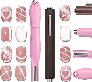 2 imanes de ojo de gato para uñas, 3 en 1, bo...