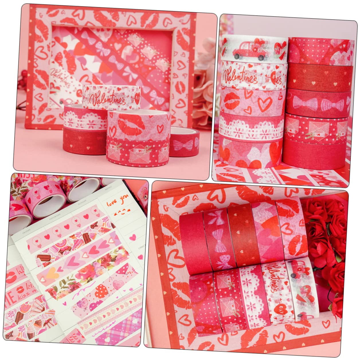 NUOBESTY 60rouleaux Ruban Adhésif Décoratif Washi Tapes Pour Scrapbooking Et Journaling Motifs Adorables Et Autocollants Pratiques Pour Écrire Des Lettres Et Emballer