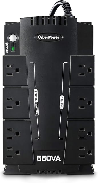CyberPower CP350SLG Sistema UPS em modo de espera, 350VA/255W, 6 saídas, compacto