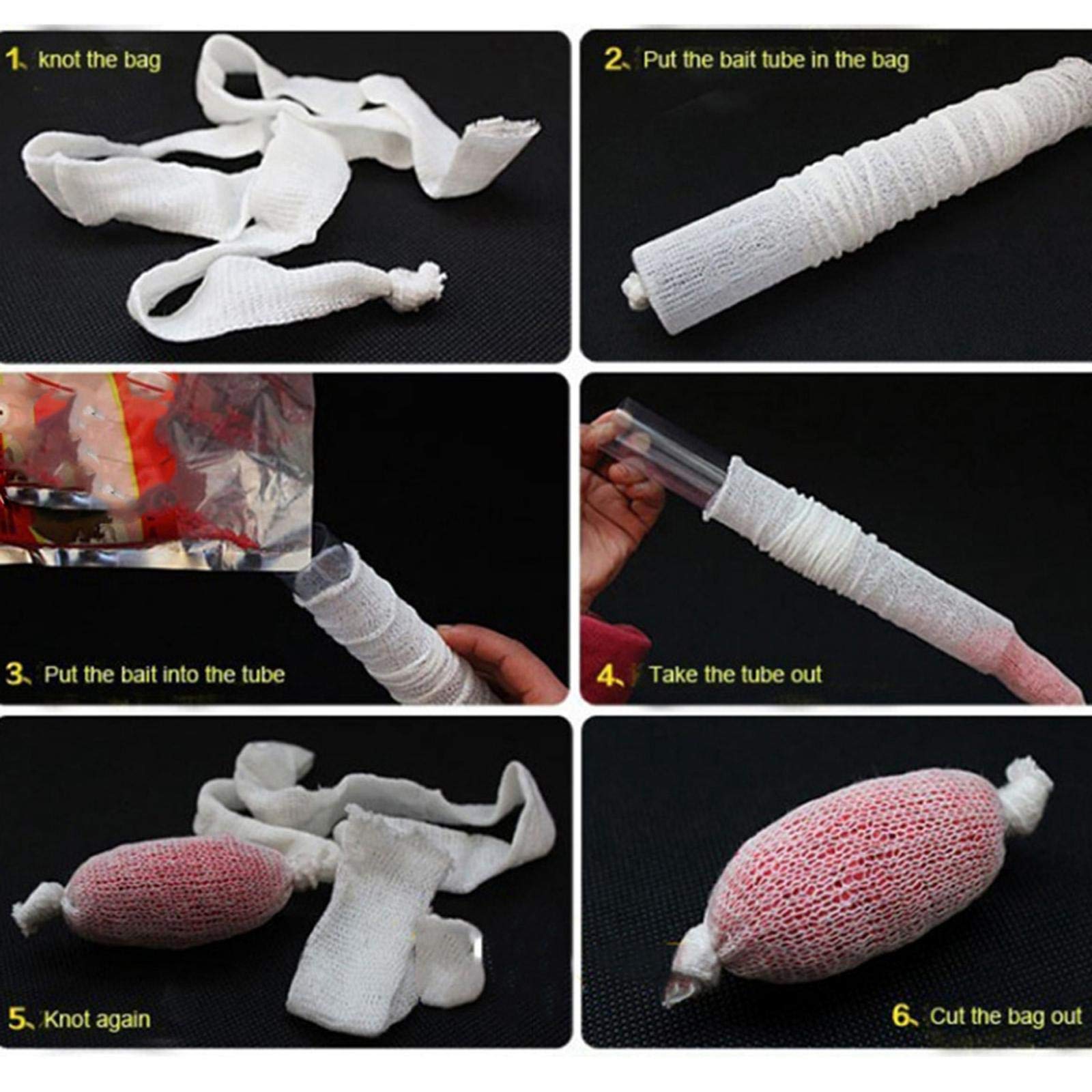 Filet d'appât de pêche PVA soluble dans l'eau - Recharge de sac en maille - 18 mm