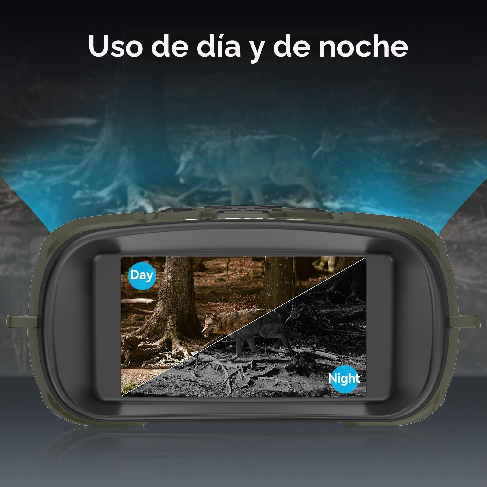 Svbony Juego de Binoculares de Visión Nocturna, Zoom 8X, 3" HD Infrarrojo Alto Vídeo 4K e Imagen 36MP, 5000mAh Recargable Bisel de Visión Nocturna, Gemela Nocturna para Caza con Tarjeta TF 32 GB