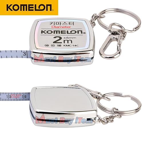 Miniatura 7 de Komelon KMC-14C Keymaster - Cinta métrica métrica de 6.6 ft de diámetro, llavero de bolsillo, mini llavero con revestimiento de cromo, herramienta