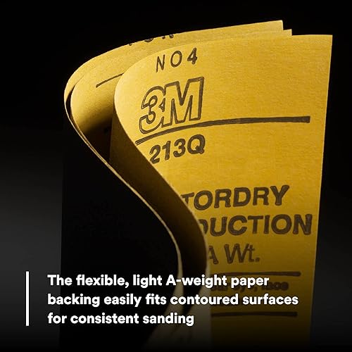 Miniatura 6 de 3M Wetordry Hoja Abrasiva 213Q, 02036, Grano 600+, 9 x 11 Pulgadas, Paquete de 50 Hojas de Papel de Lija para Lijado Automotriz, Lijado de Metal