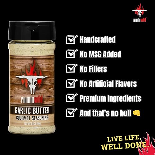 Vista 124 de Condimento de sal marina con pimienta Pimienta negra y sal marina agrietada de malla gruesa de 10 Runnin' Wild Foods, 7.2 onzas