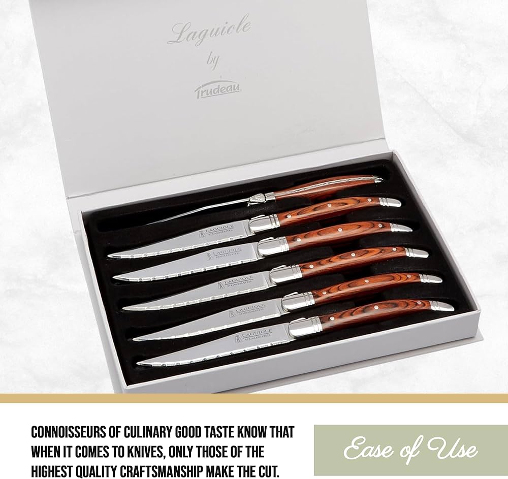 Amazon.com: Trudeau Laguiole Steak Knives Set of 6 – Premium Amazon.com: Trudeau Laguiole Steak Knives Set of 6 – Premium