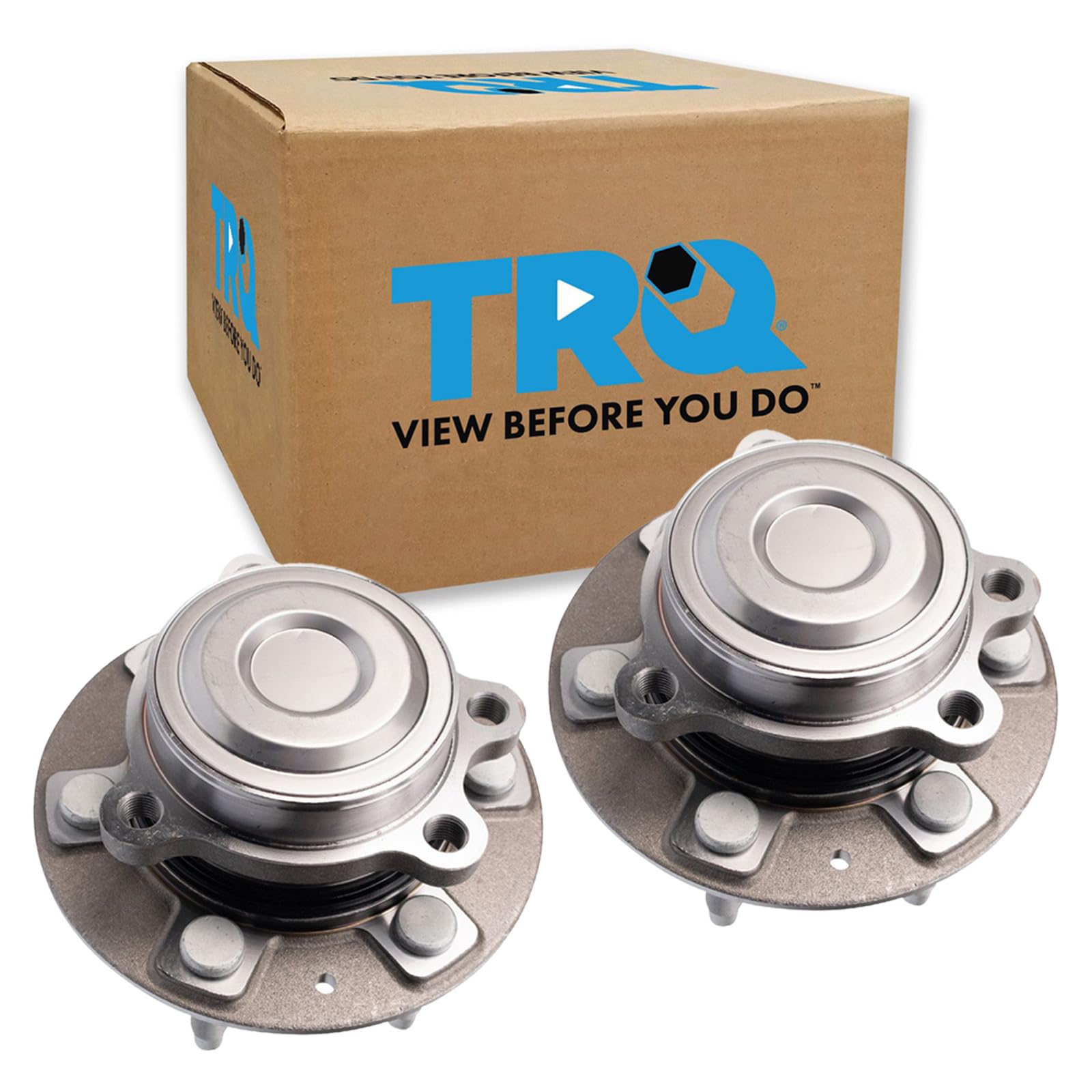 TRQ 2 Piece Front Wheel Bearing &amp; Hub Assembly Set
