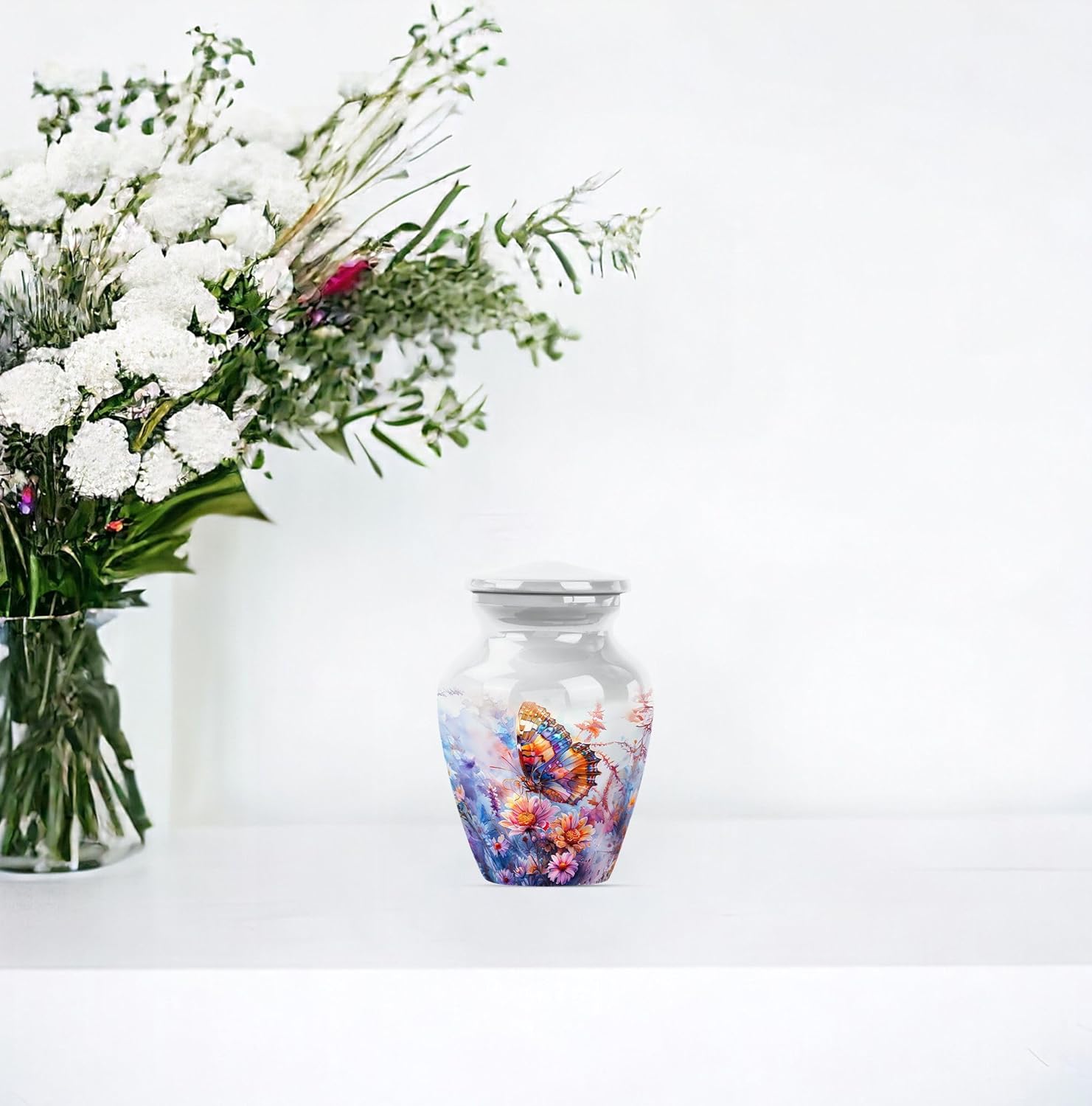 Butterfly Cremation Urn - Small Urns for Human Ashes Keepsake Mom - Urns for Human Ashes Adult Male Dad - Funeral Urns for Adult Ashes Women - Adult Cremation Urns (3 INCH Pack of 1)