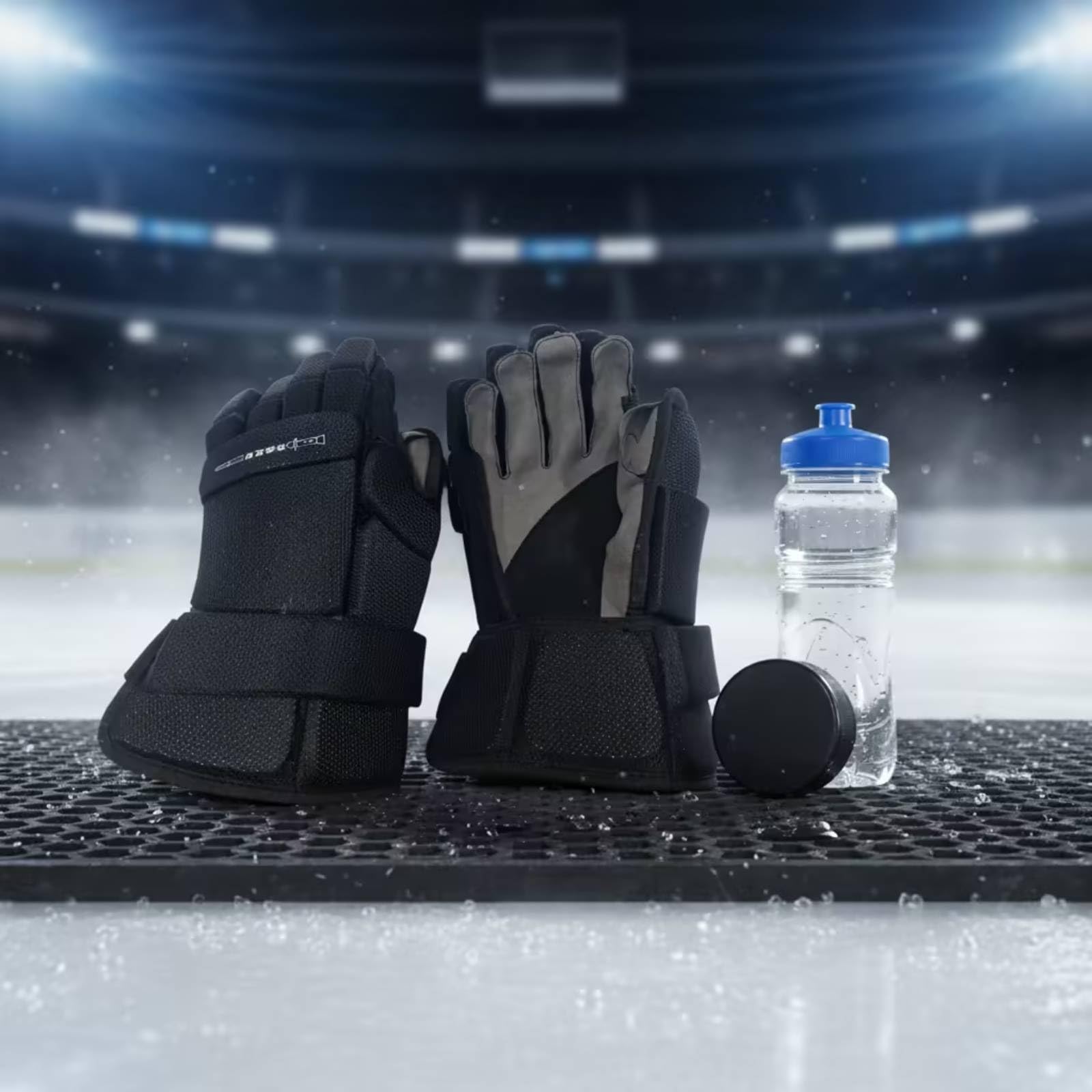 Gralara Gants Hockey avec Protège-Doigts Rembourré Gants Hockey avec Paume Renforcée Ajusté