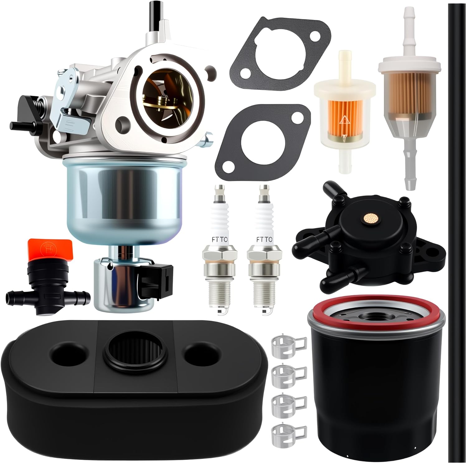 15004-0818 Carburetor Compatible with Kawasaki FS541V FR600V FS600V JD X300 X300R Replaces 15004-0822 15004-7060 15004-7053 15003-7081 15004-0827 with air filter 11013-7031 11013-7026