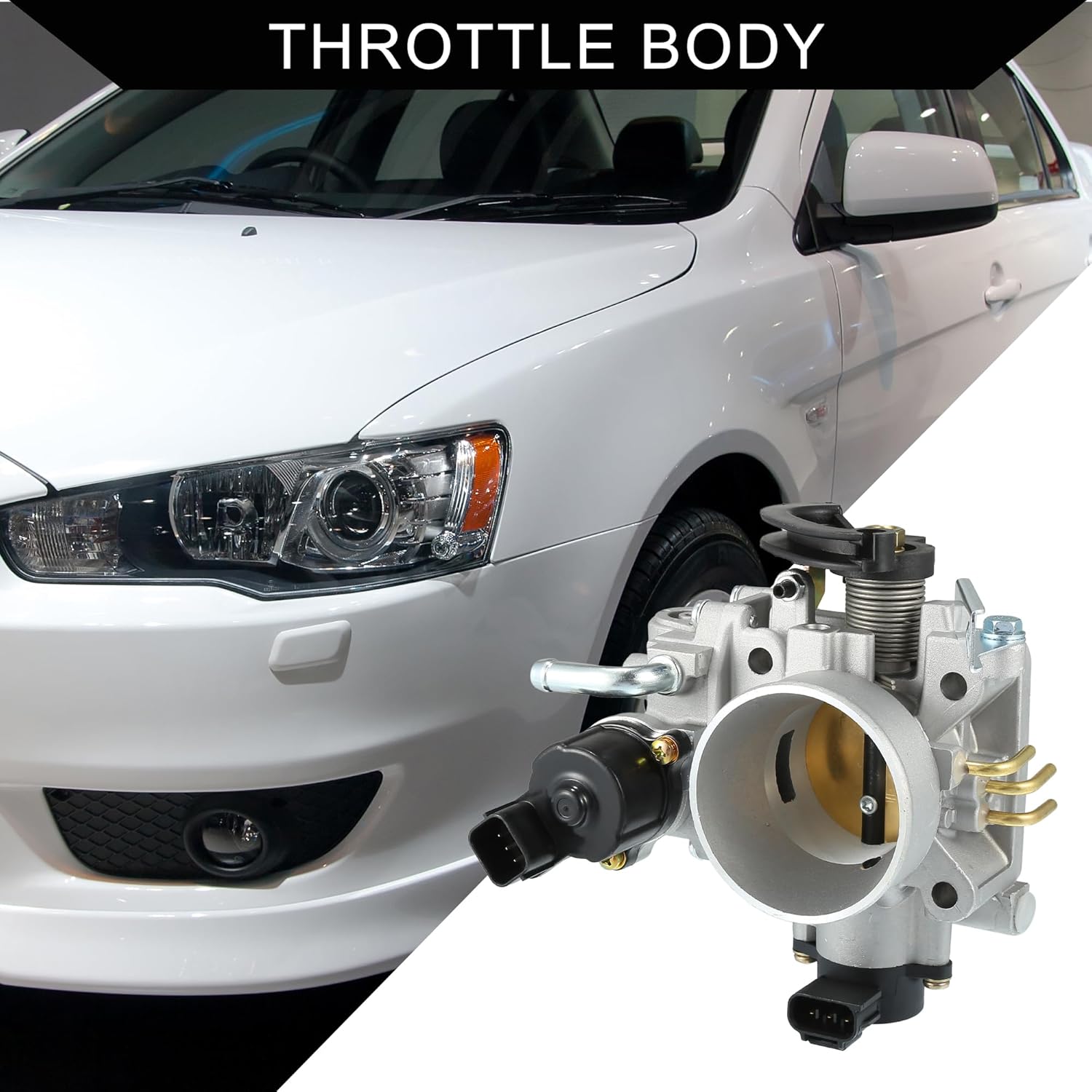 No.MN128888 Throttle Body Assembly for Mitsubishi Lancer SOHC 2.0L 2002-2007 / Throttle Body Actuator/Durable Aluminum Alloy / 1Pcs Silver Tone