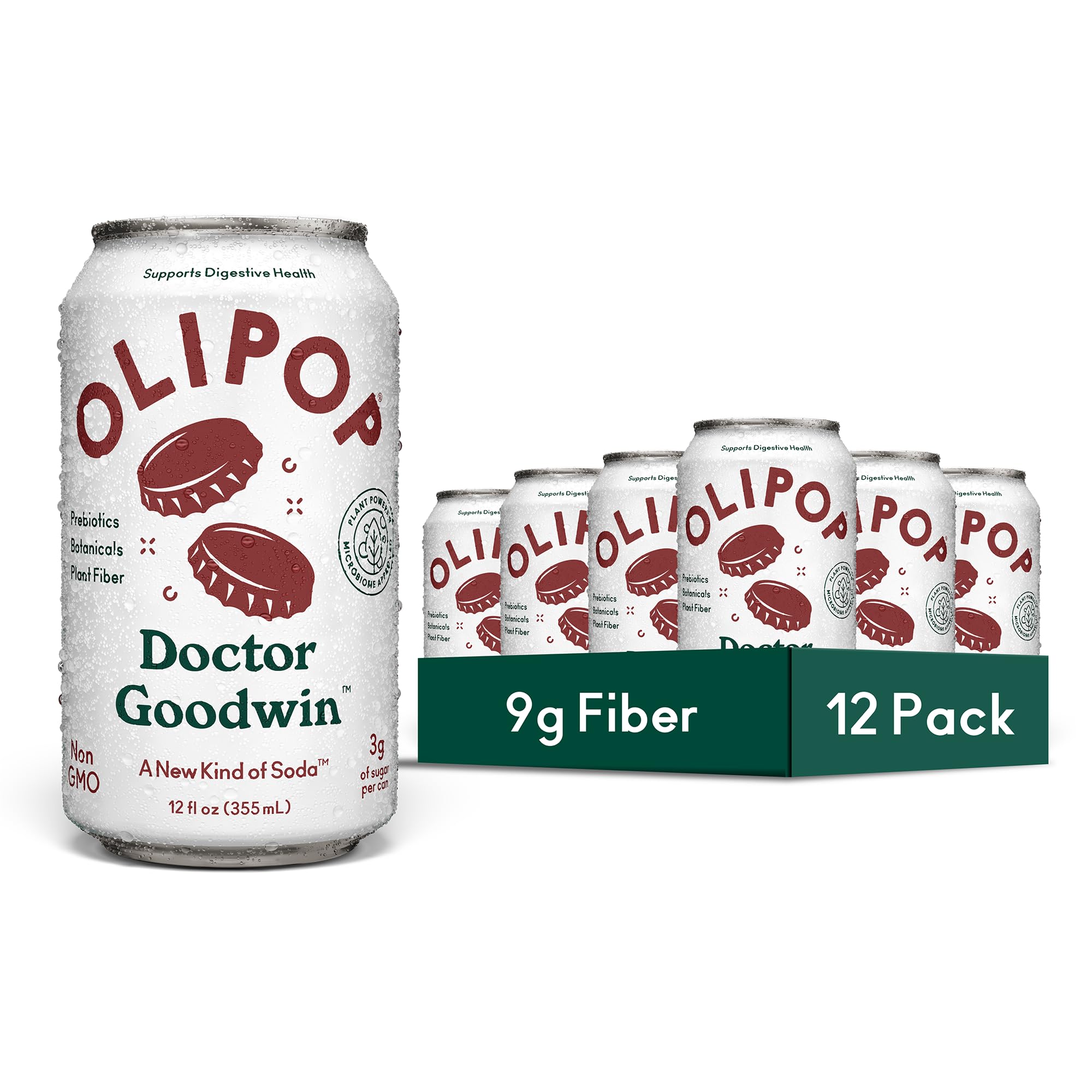 Amazon.com : OLIPOP Prebiotic Soda Pop, Doctor Goodwin, A New Kind