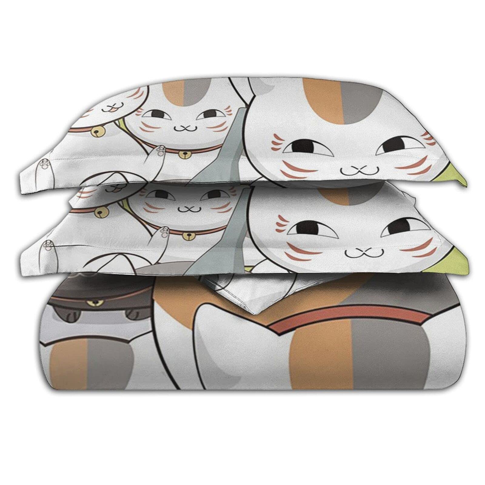 Amazon｜ニャンコ先生 夏目友人帳 布団カバー 3点セット 寝具カバー 枕