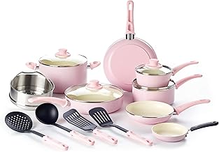 GreenLife Grip Set, 16-Piece, Soft Pink