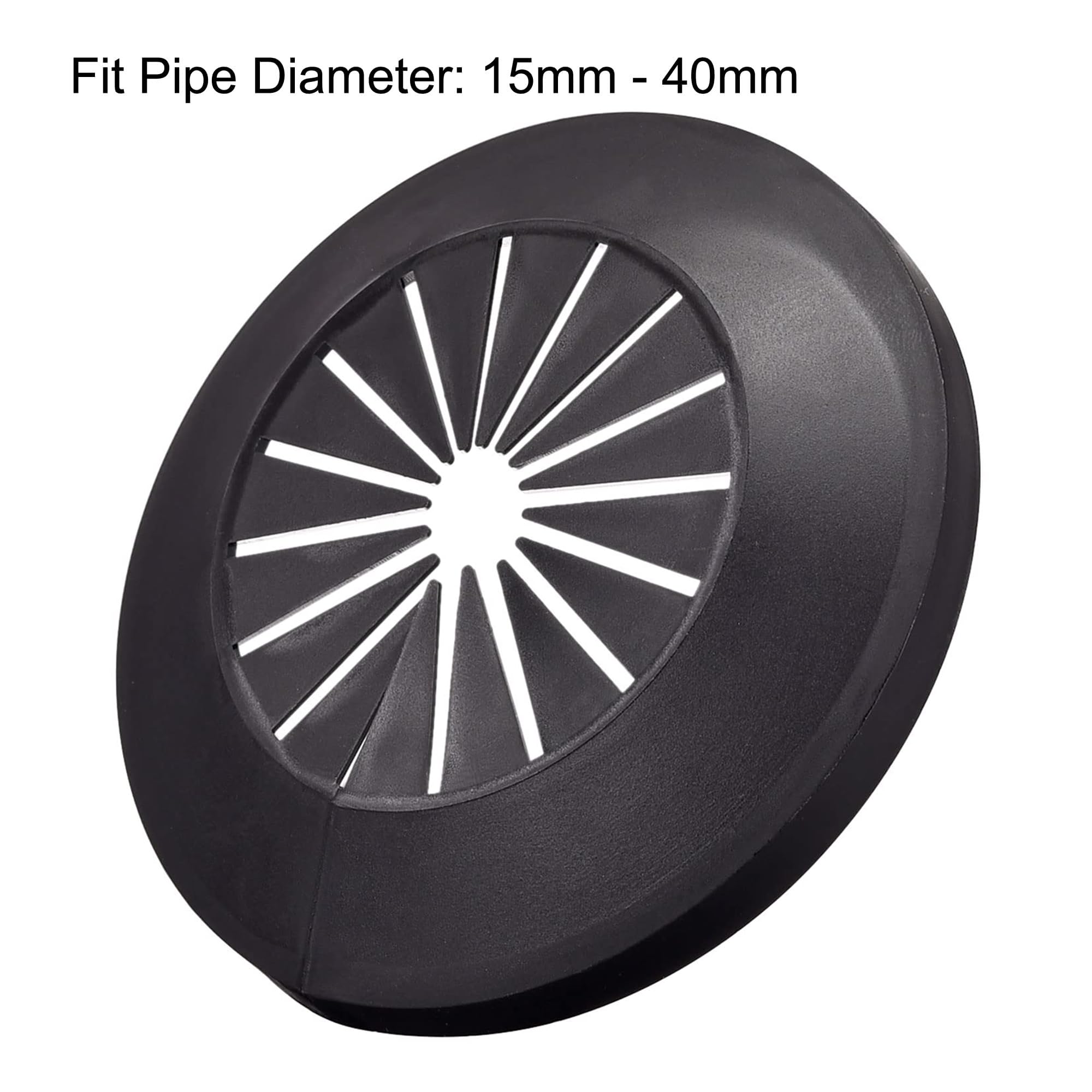 TOP-VIGOR 8pcs 15mm-40mm Pipe Cover Decoration, PP Plastic Escutcheon Pipe Collar for Water Pipe Drain Line - Image 3