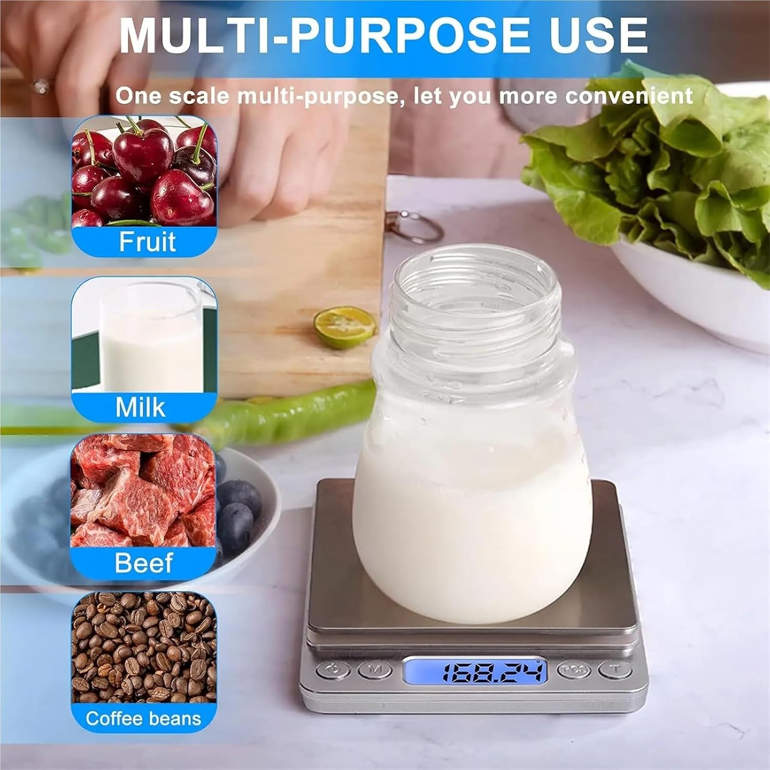 USB Electronic Digital Scales Balance Precision 0.01g Personal Jewelry Weighing Gram Smart Pocket Coffee Scale for Kitchen(USB Charging,500g-0.01g)