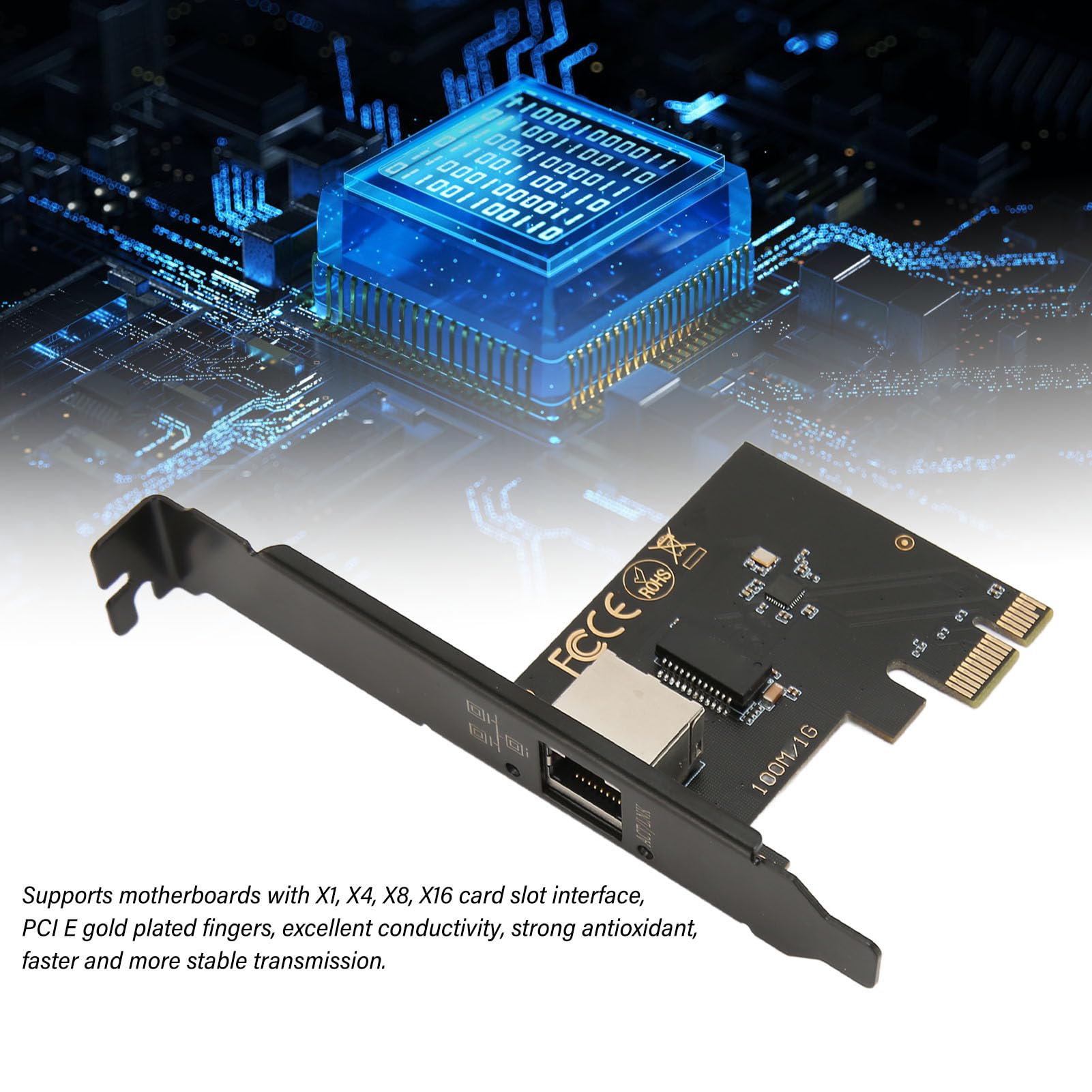 ASHATA Scheda di Rete PCIe 10G AQC113C, Scheda di Rete Gigabit Ethernet PCI Express, Convertitore Adattatore LAN RJ45 per PC Desktop, Adattatore di Rete Ethernet