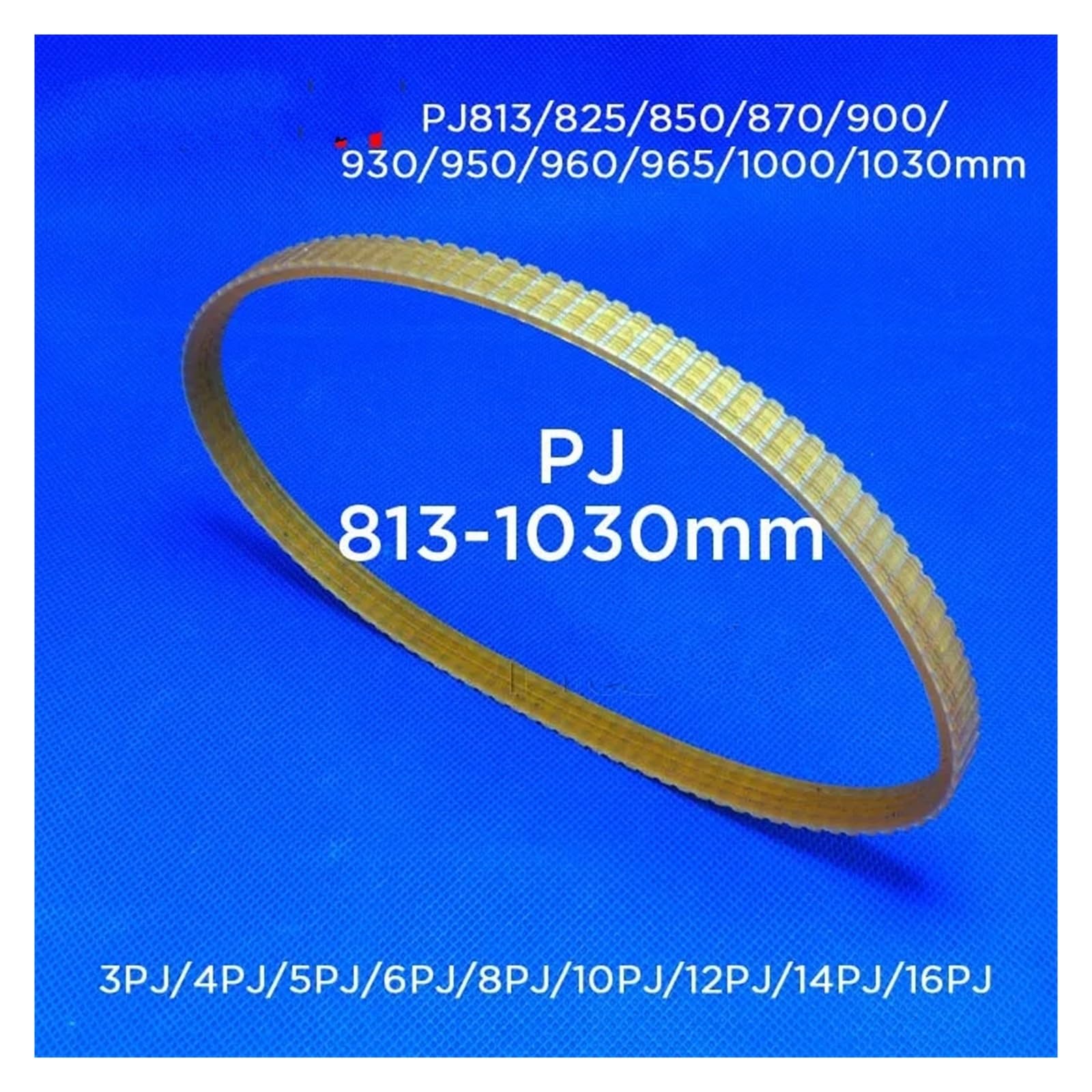 Courroie Transmission PJ813/825/850/870/900/ 930/950/960/965/1000/1030mm Courroie Nervurée en V Multi-cale Poulie De Courroie PJ Courroie D'entraînement(850mm,5ribs-5PJ)