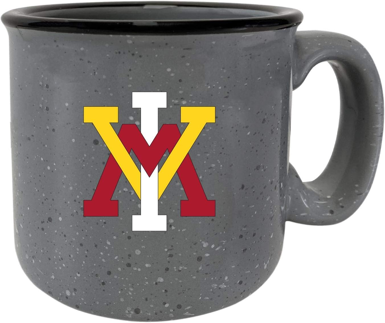 R and R Imports VMI Keydets 16 oz Gray Ceramic Camping Mug Officially Licensed Collegiate Product 2-Pack