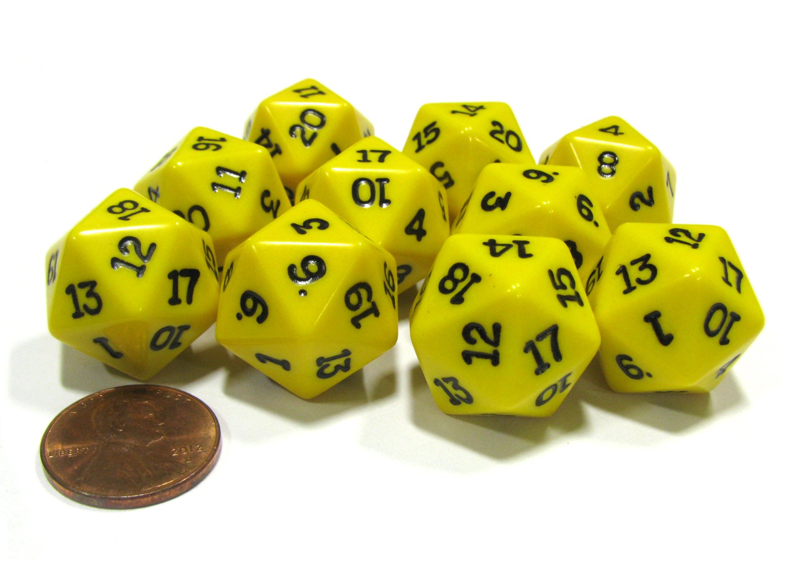 Amazon.com: Set of 10 Twenty Sided 19mm D20 Opaque RPG Dice
