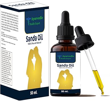 Sanda Herbal Massage Oil for Men | Natural Ayurvedic Blend with Safed Musli, Ashwagandha & Sesame Oil 50 ml 1.6 fl oz