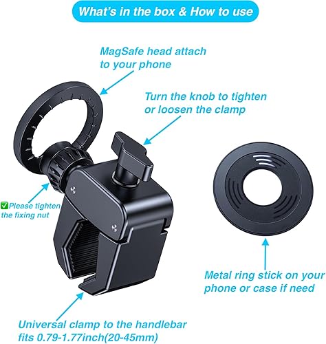 Miniatura 6 de Soporte de teléfono para cochecito MagSafe, soporte magnético para teléfono compatible con iPhone 1615141312 Series