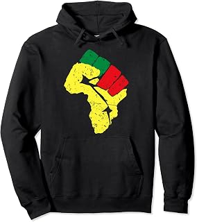 Pan African Unity Strength Fist Pullover Hoodie