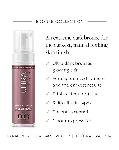 Miniatura 2 de MineTan - Espuma autobronceadora ultra oscura, colección Bronce, la mejor mousse bronceadora falsa para un brillo bronceado instantáneo profundo, 1