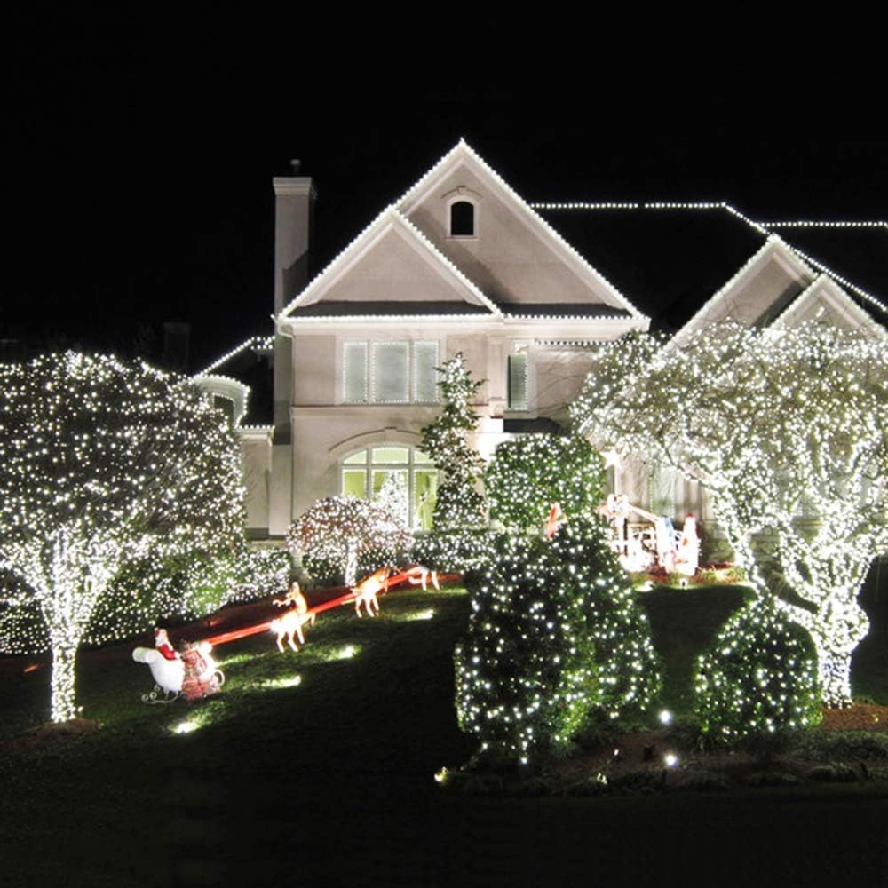 LED String Lights, 100LED 30V Plug in Fairy String Lights with 8 Modes for Indoor and Outdoor Party Wedding Home Patio Lawn Garden Supplies (Cool White)
