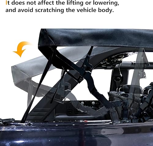 Miniatura 2 de BESTAOO Cubierta acolchada de barra enrollable para accesorios Ford Bronco 2021 2022 2023 2024 2025 4 puertas, evita arañazos en la pintura