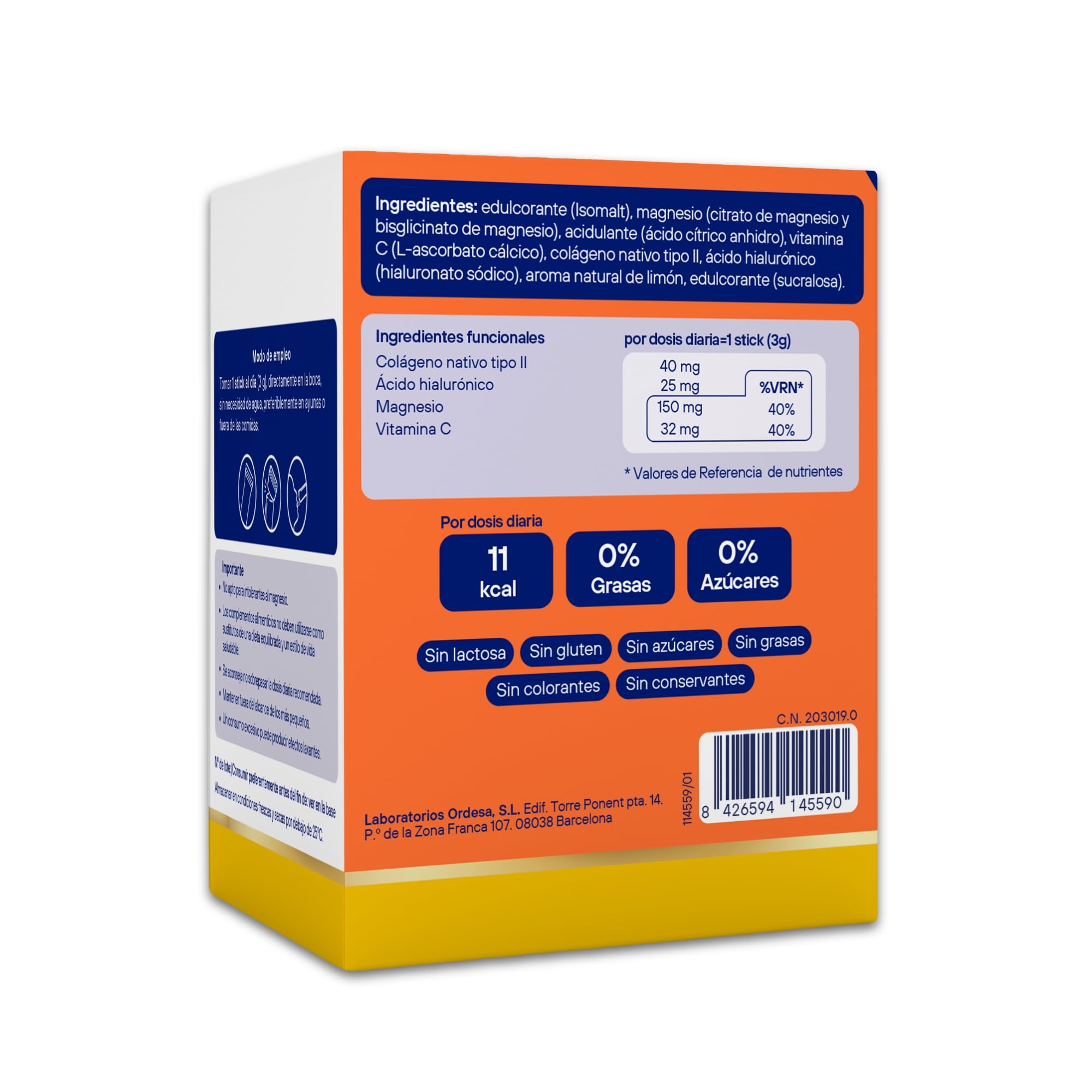 Colnatur Complex Ready Sabor Limón| 30 Sticks Monodosis | Colágeno con Magnesio, Ácido Hialurónico y Vitamina C Listo Para Tomar | Envase para 30 días
