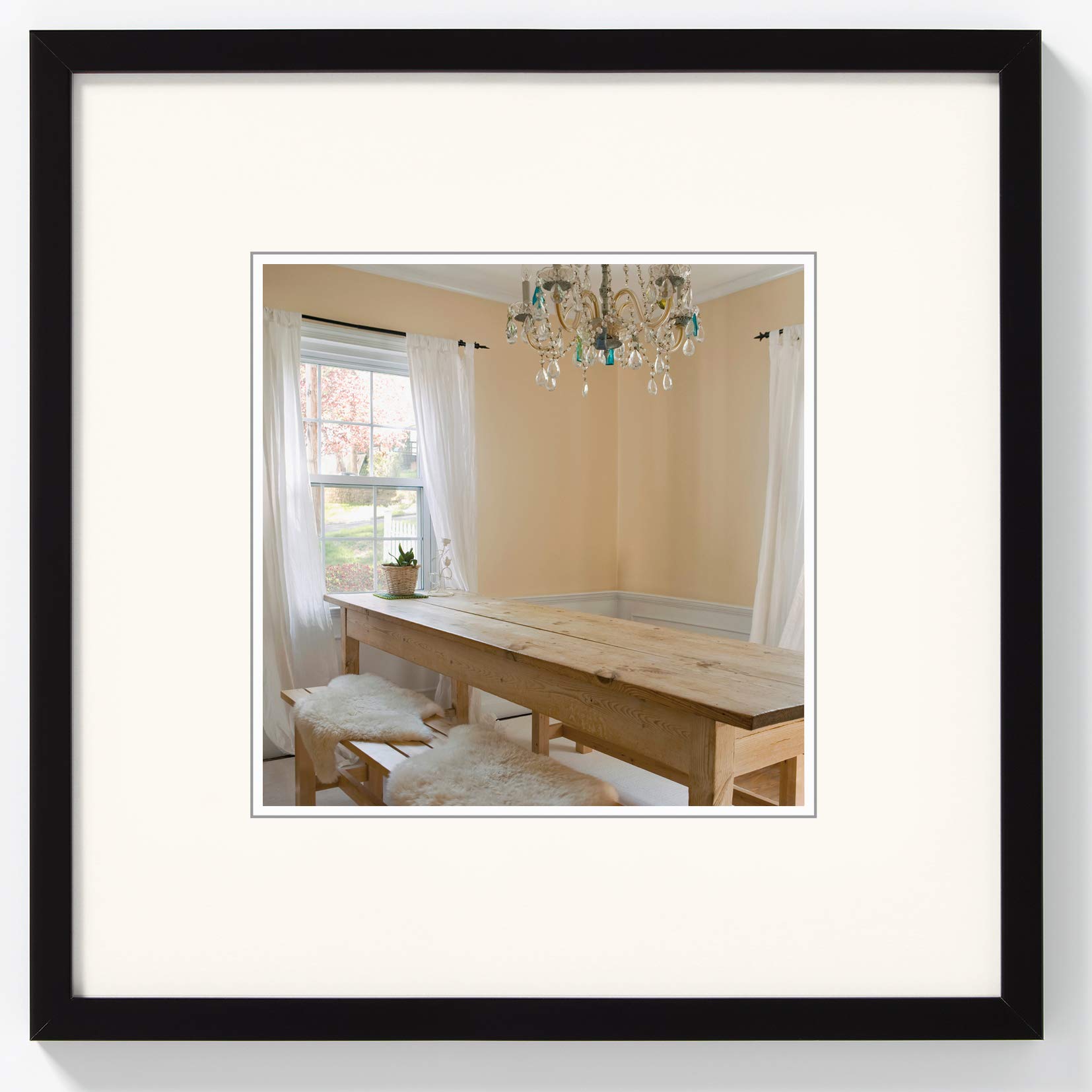 walther design BP020B Peppers Bilderrahmen, Holz, 20 x 20 cm, schwarz