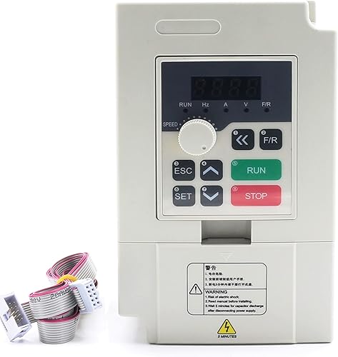 RATTMMOTOR 1.5KW VFD 110V Inversor monofásico a trifásico Variable Frecuencia Drive Husillo Controlador de Motor Convertidor 0-1000Hz + Cable de