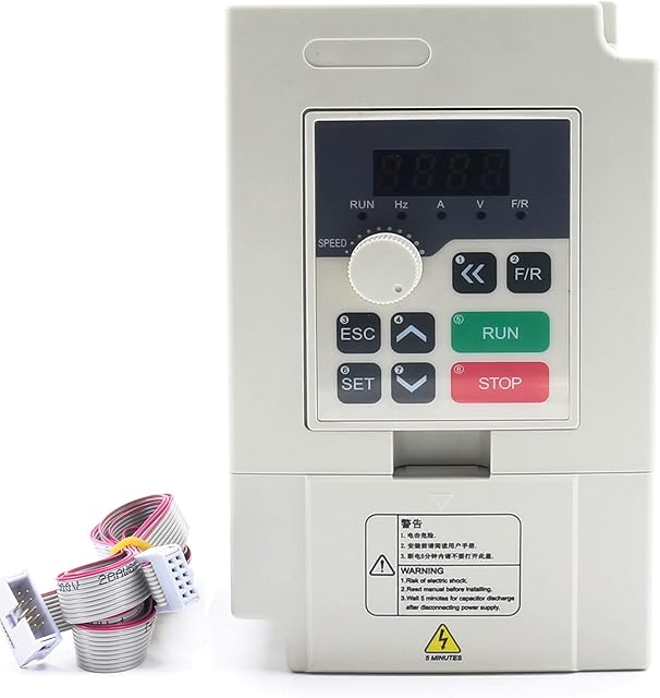 RATTMMOTOR 2.2KW VFD 110V Single to 3 Phase Inverter Variable Frequency Drive Spindle Motor Controller Converter for CNC Router Engraver Milling Machine