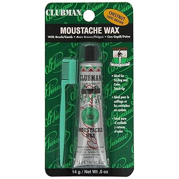 Clubman Moustache Wax Chestnut 0.50 oz (Pack of 12)