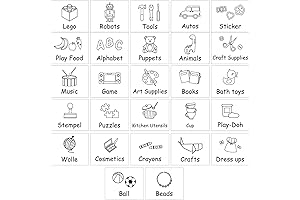 Toy Label Stickers Toy Storage Stickers Toy Labels for Bins with Pictures