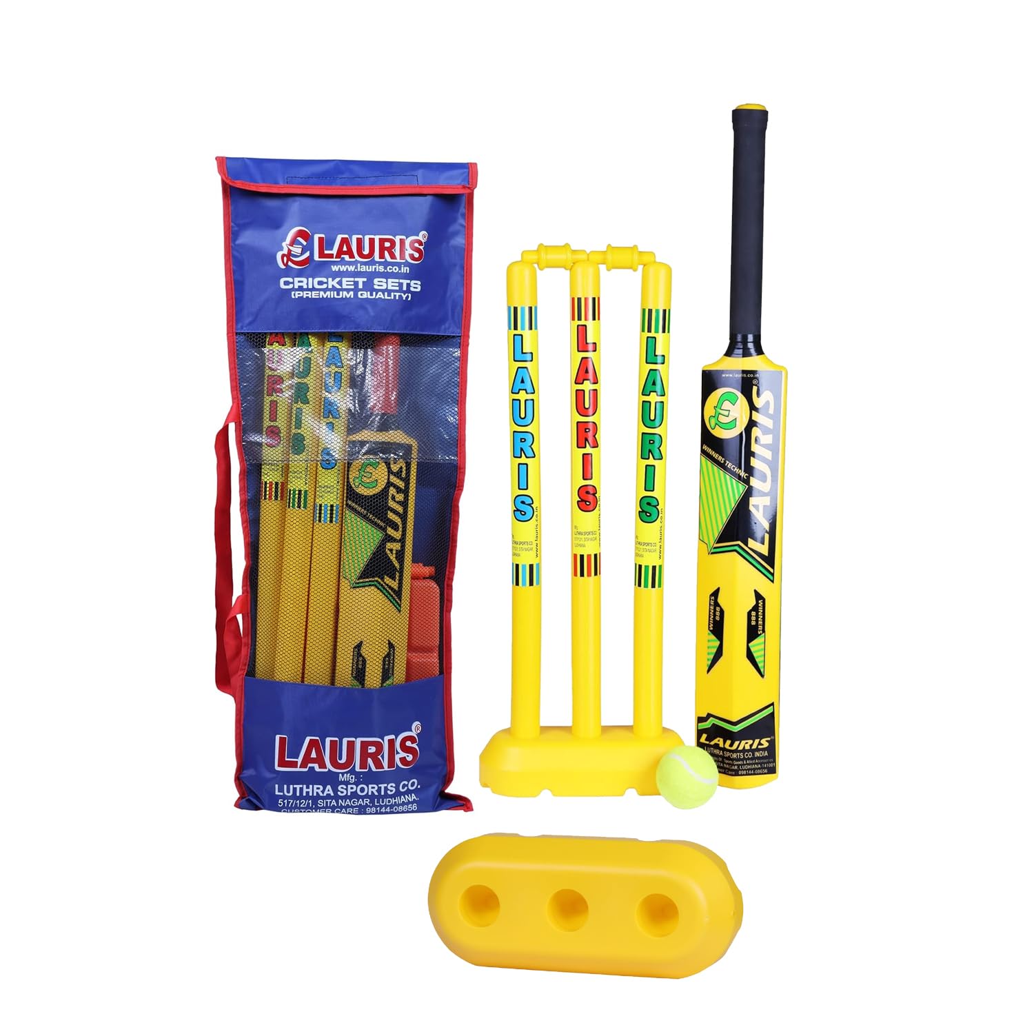 Lauris Cricket kit Set Plastic for Kids Upto Age 6-10 years containing bat Having Size no., 5 3 Medium wickets, 1 Base and 2 bails 3 Plastic balls (B0CM6NNZMY) Amazon Price History, Amazon Price Tracker