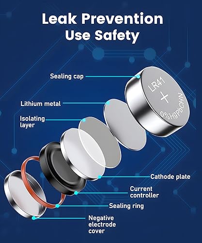 Miniatura 4 de Batería LR41 AG3 LR41 L736f L736c L736 392 192 1.5V Baterías alcalinas para reloj Termómetro Botón Batería 20 Pack