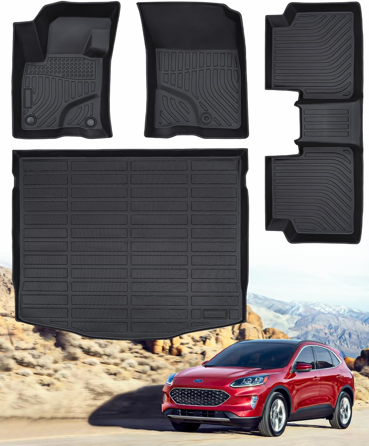 SMARTLINER Custom Fit All Weather 2nd Row Black Floor Mat