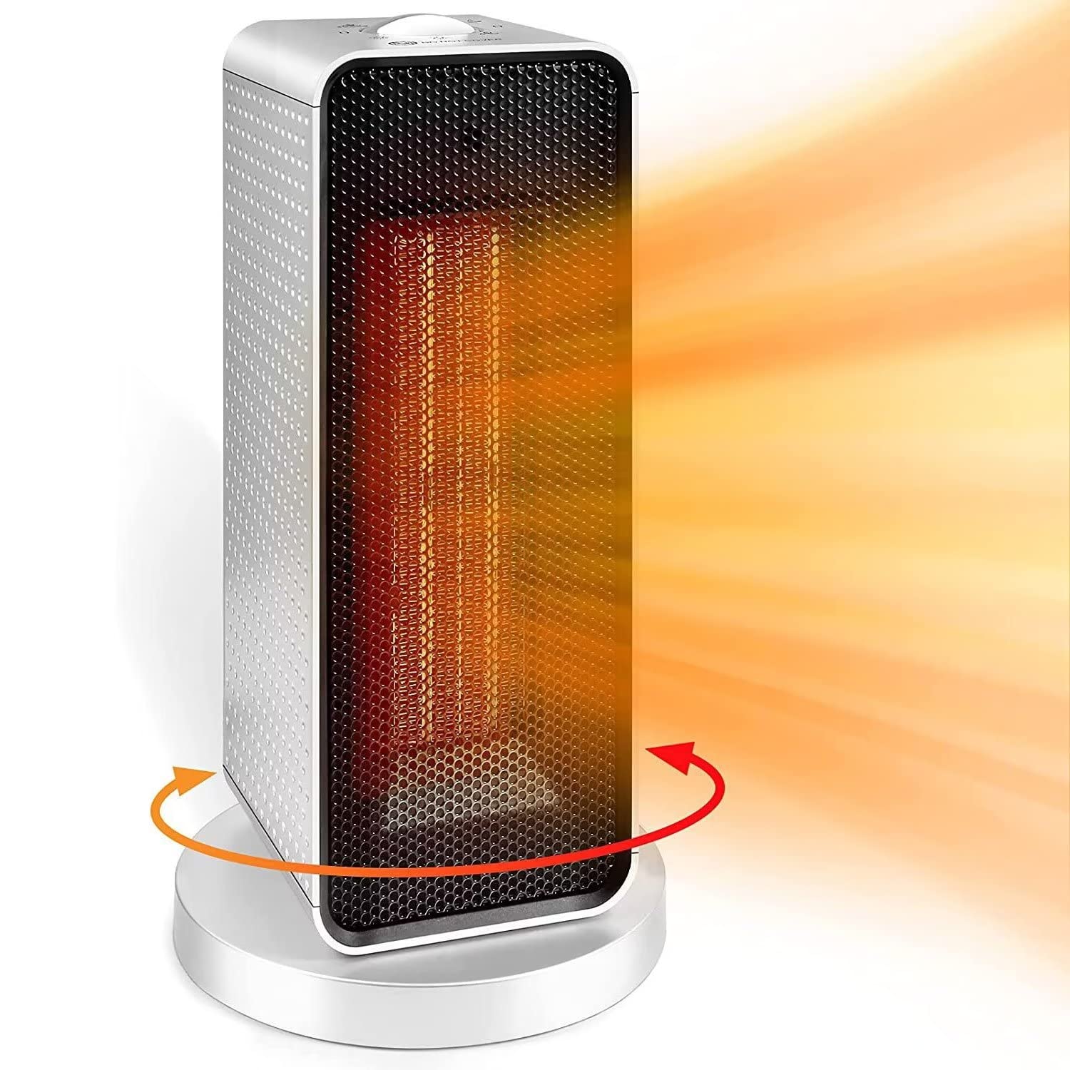 Buy 1200W Portable Electric Heater Builtin Timer, 3 Heat Settings, Adjustable Thermostat, PTC