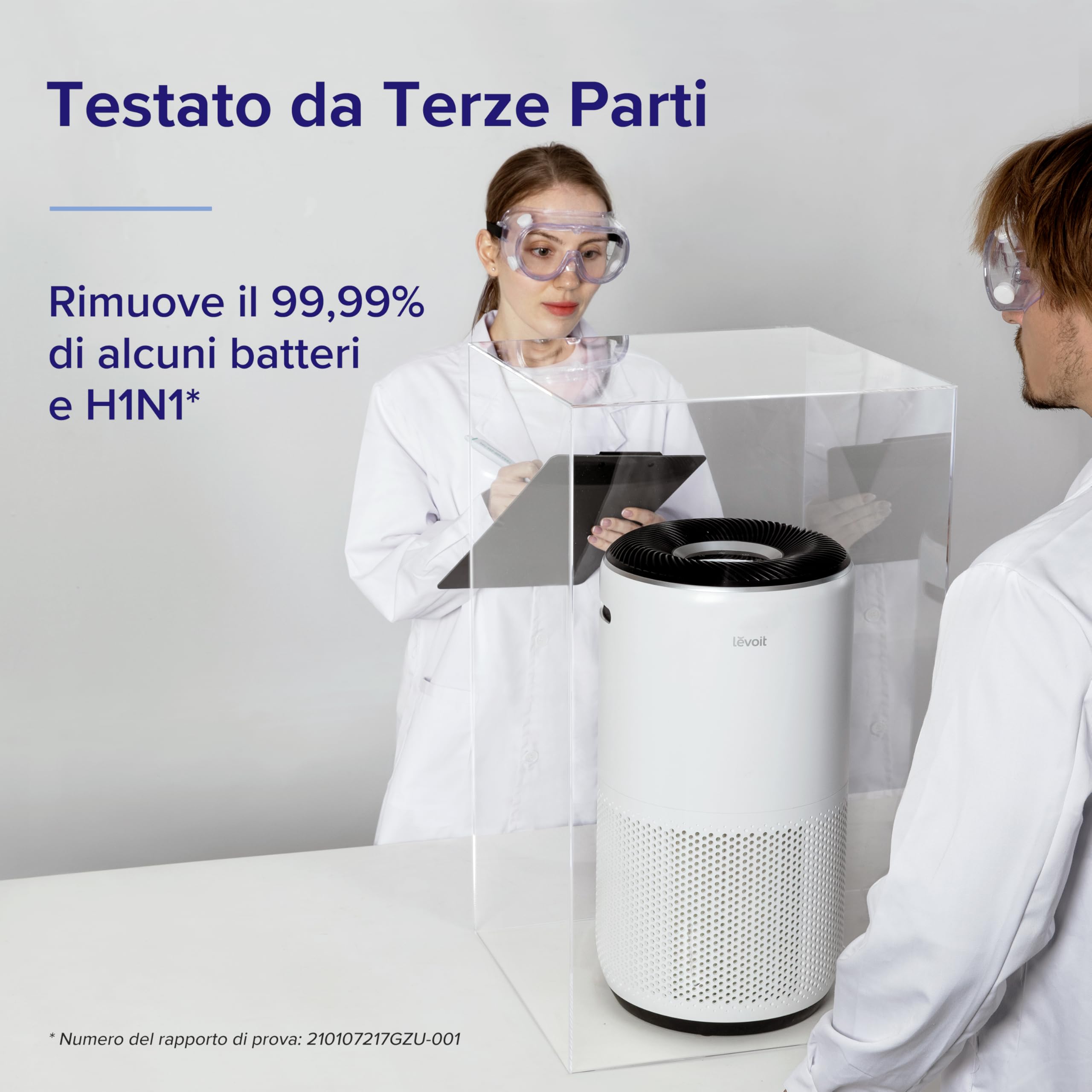 Levoit Purificatore d'Aria Intelligente con App e Alexa, Filtro HEPA + Carbone Attivo, CADR 433 m³/h fino a 90 m², Silenzioso, Display PM2.5, Modalità Auto, per Allergie Odori Allergi Polvere Polline