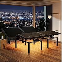 Vista 14 de Marsail Base ajustable NS0 con juego de colchón, marco de cama ajustable Split King + colchón de espuma viscoelástica de gel de enfriamiento de 14