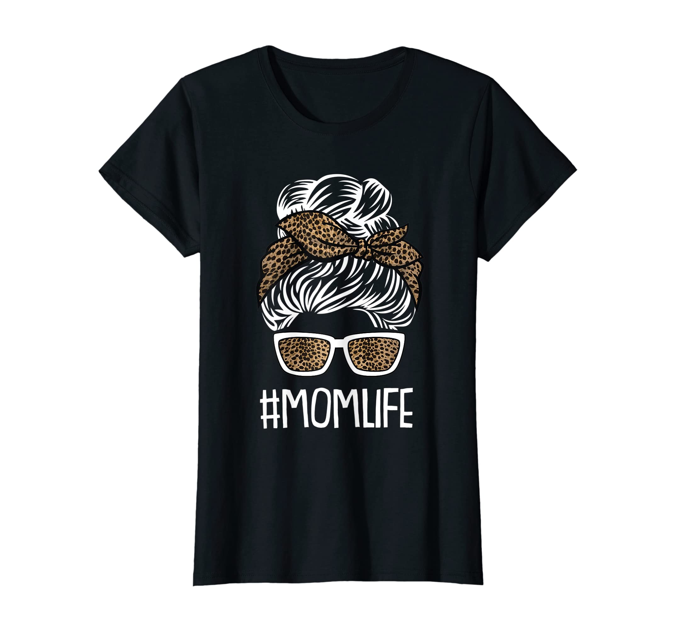 Mom-Life Mothers-Day Leopard Print Mama Mommy Momma T-Shirt