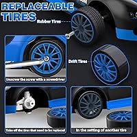 Vista 5 de Auto RC de Derrape, 1:24 4WD Autos RC de Derrape 2.4GHz de Alta Velocidad con Control Remoto, Luz LED y Neumáticos de Derrape. Autos de Juguete