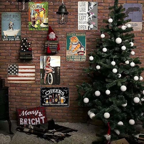 Miniatura 6 de Cartel de metal para peluquería para el hogar, sala de estar, cafetería, letrero de hojalata retro, divertido decoración del hogar, letrero de metal