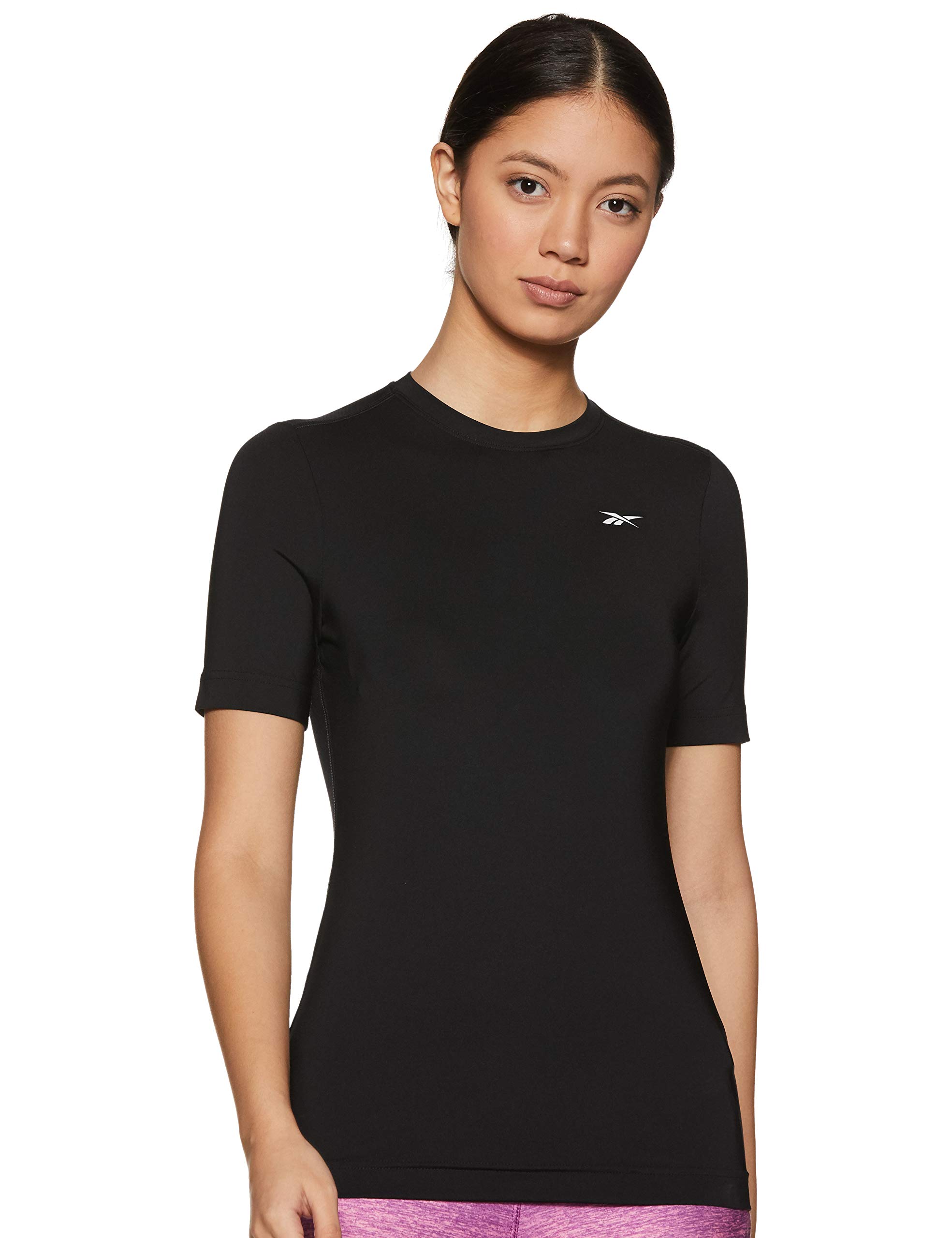 reebok Women's Striped Regular Fit Sports T-Shirt-picture-35
