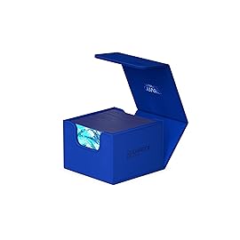 Ultimate Guard Sidewinder 133+, Deck Box for 133 Double-Sleeved TCG Cards, Blue, Magnetic Closure & Microfiber Inner Lining for Secure Storage