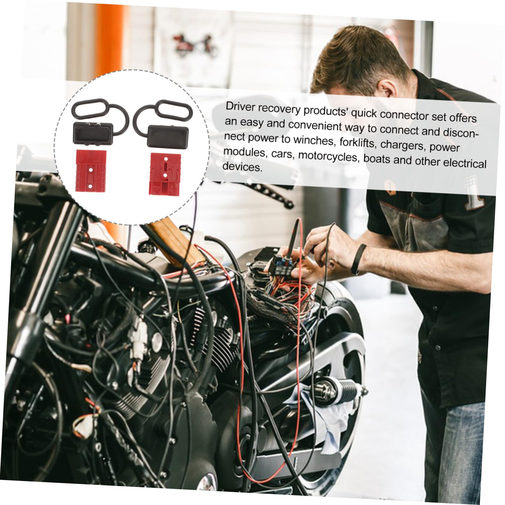 Connettore di Potenza a Due Poli Rosso A0190 per Moduli di Alimentazione e Verricelli, con Rivestimento in Rame e Argento, Protezione Ul94 V-0, Connessione Rapida e Sicura
