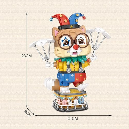 Miniatura 7 de LOZ 1947 Mini bloques Acrobat Joker Squirrel, serie temática, juegos de bloques de construcción, 1671 piezas MOC Mini ladrillos, modelo modular,